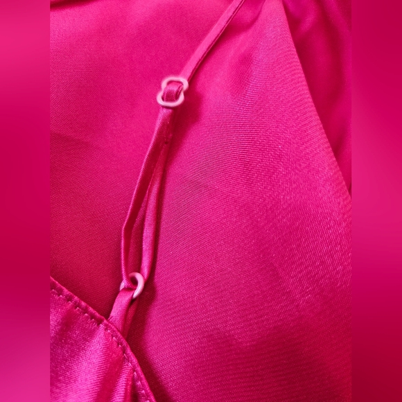 Lasenza lingerie red size medium w/ slit * tie ribbon intimate silk LA SENZA top - Picture 6 of 8